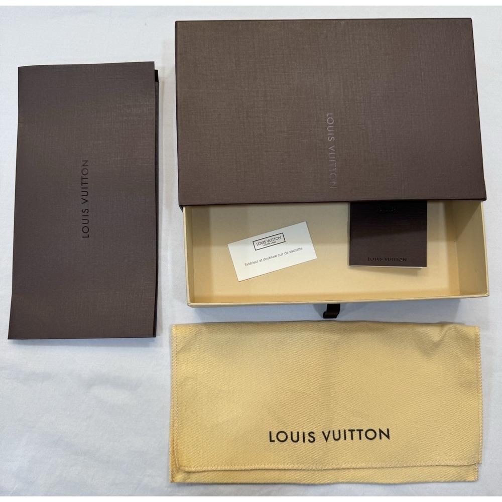 Louis Vuitton Brown Empty Drawer Box + Dust Bag 8.5"x 5.5" w/Receipt Envelope